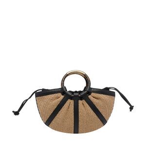 Coccinelle Women Medium Shell Straw Handbag